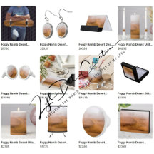 Gifts with foggy Namib Desert design