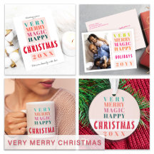 Very Merry Magic typography Christmas