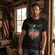 Vintage Patriotic Art on T-shirts