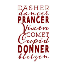 Santa's Reindeer Fun Holiday Typography