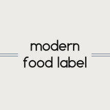 Modern Food Label Stickers