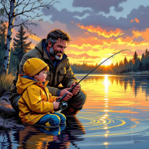 Fishing Themed Father's Day and Birthday Cards
