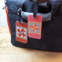 Quilt Block Luggage Tags 
