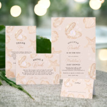 Cute summer ocean little pearl baby shower 