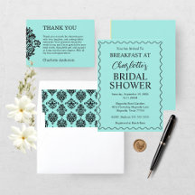 Elegant Bridal & Co. Bridal Shower Teal Collection