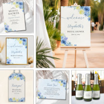 Blue Mediterranean Lemon Bridal shower