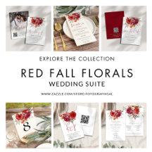 Red Fall Florals Wedding Suite