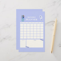 Lavender Monthly Planner Minimal Design