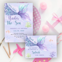 Mermaid tail birthday party