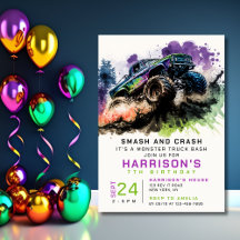 Monster Truck Smash Birthday Party