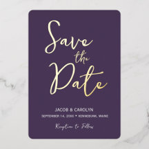 Gold Foil Wedding Invitations