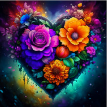 Floral Hearts Romantic Occasions Day Gifts & Cards