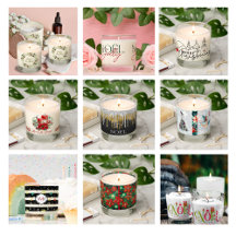Scented Candles Christmas and Holidays Theme.