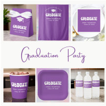 Retro Purple Class Of 2024 Graduation Party