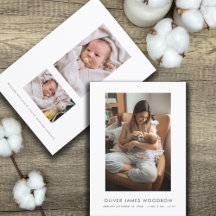 Custom Photo Baby Birth Announcements