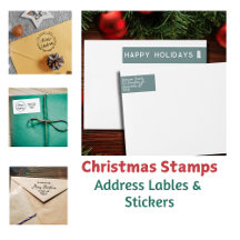 Christmas Stamps   Address Labels   Stickers
