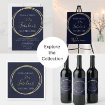 30 and Fabulous Birthday Party Navy Gold