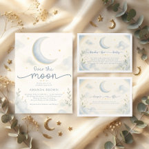 Moon and Stars Over the moon Baby Shower 