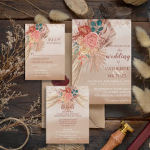 Pampas Grass Terracotta Boho Wedding