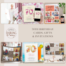 70th Birthday Cards, Gifts and Invitations