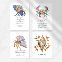 Floral Coastal Nautical Beach Wedding Collection