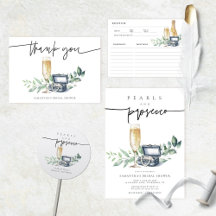 Elegant Gold Pearls and Prosecco Bridal Shower