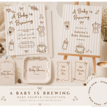 A Baby Is Brewing Baby Shower Collection