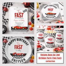 Vintage Race Car 2nd Birthday Party (Two Fast)