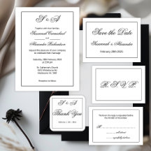 Black and White Modern Elegance Wedding Suite