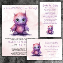 Halloween Little Monster Girl Baby Shower