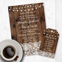 Lace & Rustic Wood Wedding Collection