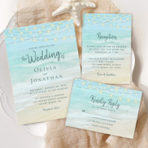 Beach Ocean String Lights Wedding Suite