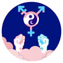 Power and Balance Sun and Moon Transgender Symbol 