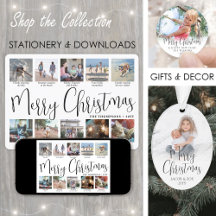 Modern Trendy Calligraphy Merry Christmas