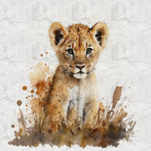  safari watercolor drawing - lion king