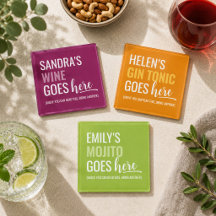 Funny Name And Drink Coasters