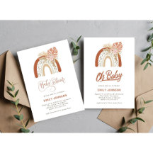 Boho Rainbow Baby Shower Invitations & Supplies