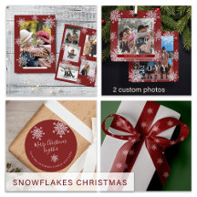 Snowflakes rustic chic Christmas collection