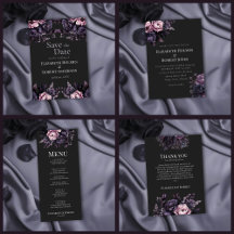 Gothic Black Floral Wedding Collection