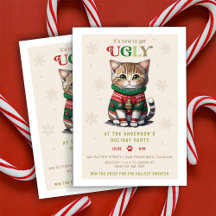 Cute Cat Ugly Sweater Party