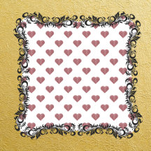 Glitter Rose Gold Hearts White Background