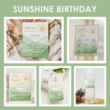 Green First Trip Around Sun Birthday