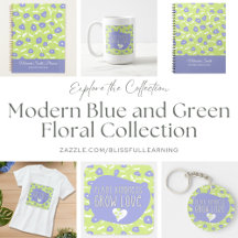Modern Blue and Green Floral Collection