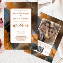 Abstract Terracotta Ember Fall Wedding Suite