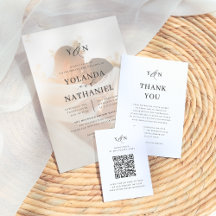 Simple Initials Elegant Calligraphy Photo Wedding