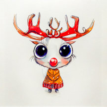 Watercolor Reindeers