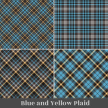 Blue and Yellow Plaid Tartan Checkered Home Decor
