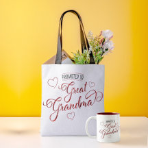 Great Grandma in Sparkly Glittery Script Pink Red