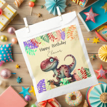Pink Dinosaur Birthday Invitation & Party Decor 