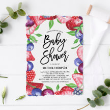 Colorful Watercolor Mixed Berries